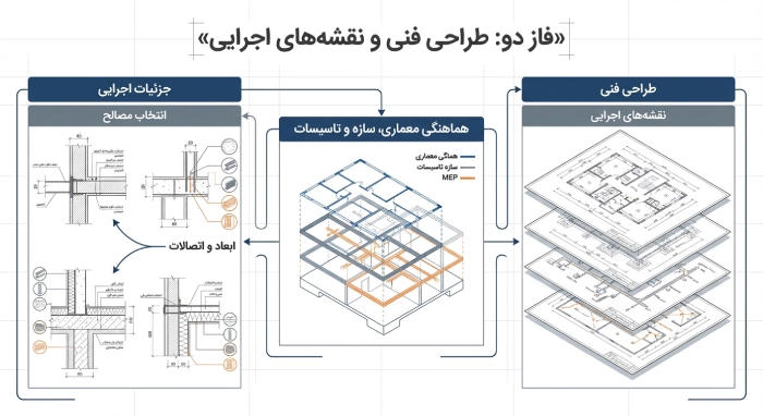 فاز دو: طراحی فنی و نقشه های اجرایی